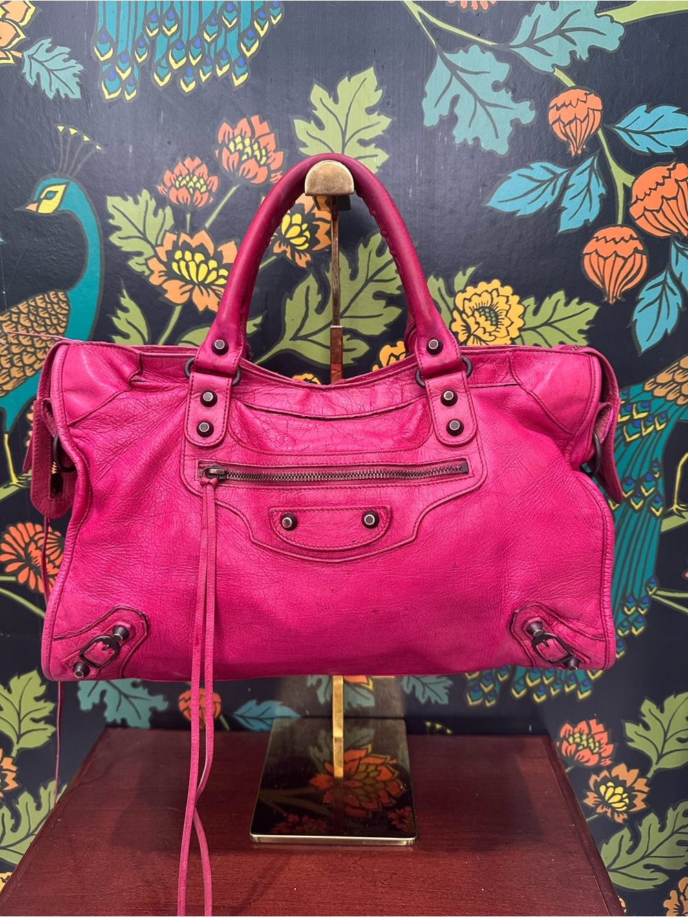 Balenciaga Classic City Motorcycle Bag Pink Arena Lambskin Leather Y2K with COA - Picture 6 of 17